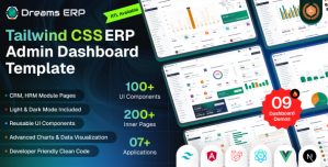 Dreams ERP – ERP  Business Management Dashboard Template | React, Next.js, Angular, Vue  Laravel