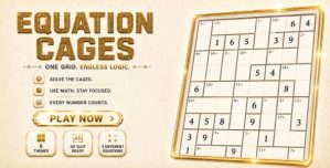 Equation Cages | HTML5 Puzzle Game