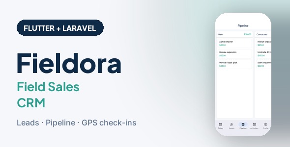 Fieldora | Flutter Field Sales CRM App with Laravel Admin