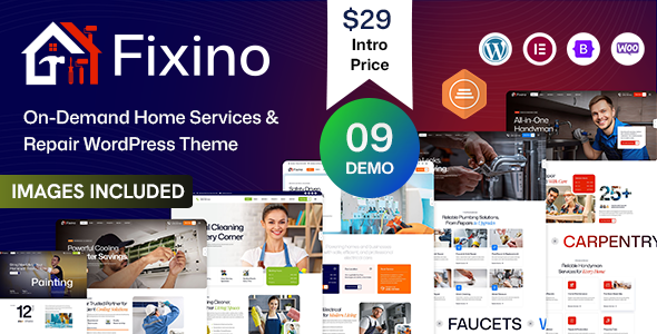 Fixino – On-Demand Home Services Repair WordPress Theme