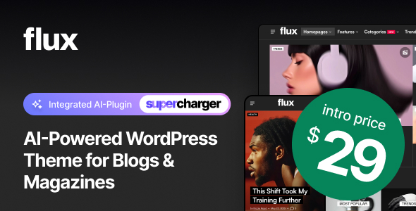 Flux – AI-Powered Blog  Magazine WordPress Theme