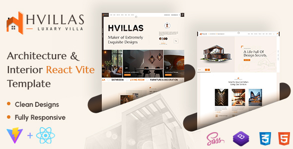 Hvillas – Architecture  Interior React Vite Template