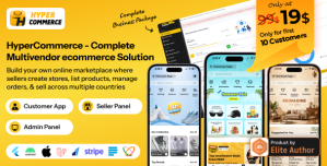 HyperCommerce – Multivendor eCommerce Marketplace – Flutter Apps – Laravel Admin Panel  Website