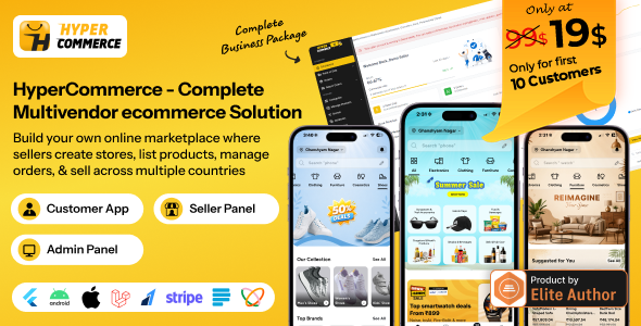 HyperCommerce - Multivendor eCommerce Marketplace - Flutter Apps Laravel Admin Panel