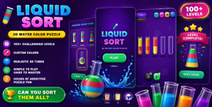 Liquid Sort | Color Sort 3D HTML5 Game