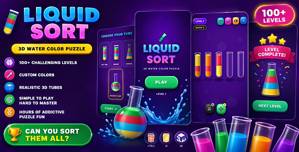 Liquid Sort | Color Sort 3D HTML5 Game
