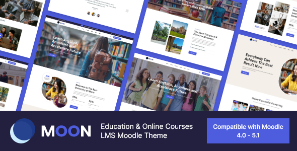 Moon – Education  Online Courses LMS Moodle Theme