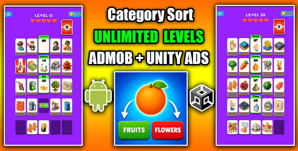 NextLevelGames | Category Sort Puzzle 2D Unity Game Template