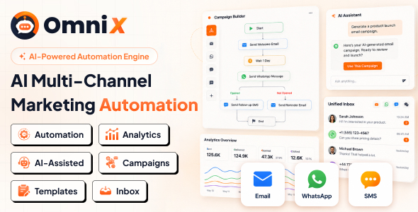 OmniX - AI Email Marketing, CRM, WhatsApp, SMS  Campaign Automation SaaS | Node.js