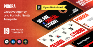 Pixora – Creative Agency  Portfolio Nextjs Template