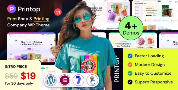 Printop - Print Shop Printing Company WordPress Theme