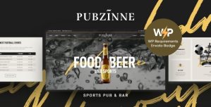 Pubzinne – Sports Bar  Pub WordPress Theme + Online Store