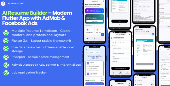 Smart Resume Creator  Job Application Tracker – Built with Flutter