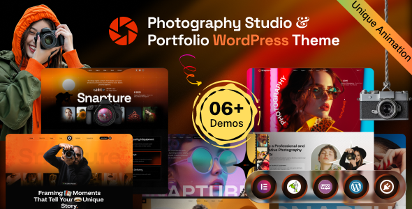 Snapture – Photography Studio  Portfolio WordPress Theme