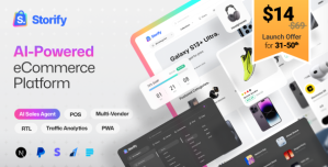 Storify – Multivendor eCommerce with POS, Digital products Marketplace, Omnichannel, AI Agent
