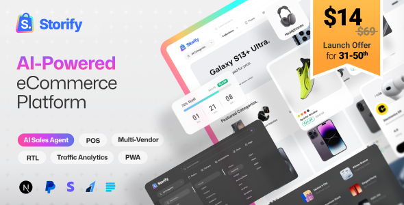 Storify - NextJs eCommerce Platform with POS, AI Sales Agent, PWA  Multi-Vendor