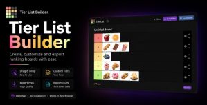 Tier List Builder – Drag  Drop Ranking App | React, TypeScript