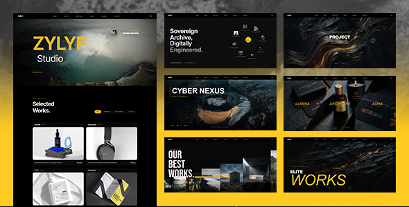 Zylyf - Creative Brutalist Agency  Portfolio WordPress Theme