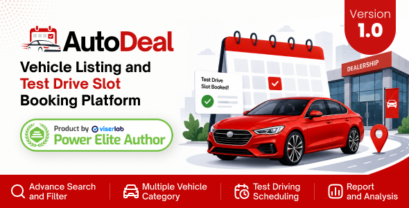 AutoDeal - Vehicle Listing and Test Drive Slot Booking Platform