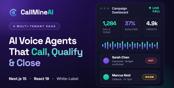 CallMineAI | AI Voice Calling SaaS With Lead Qualification and Sales Automation