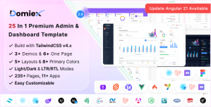 Domiex – Admin  Dashboard Template