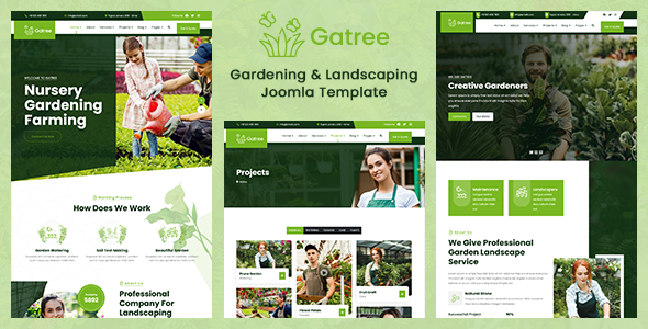 Gatree – Gardening and Landscaping Joomla 4, 5  6 Template