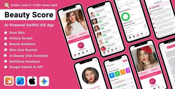 GlowLens | AI Beauty Score and Face Analyzer iOS Mobile App
