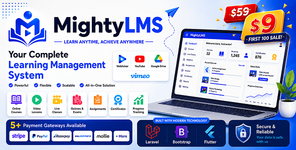 MightyLMS | Learning Management System PHP and Flutter Script.