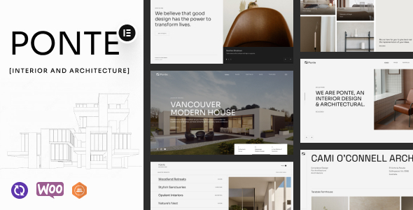Ponte – Interior Design  Architecture WordPress Theme