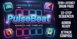 PulseBeat | Drum Machine and Sequencer – Android App Template