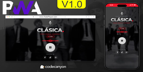 Radio Classical | HTML5 Audio Player for Shoutcast and Icecast App