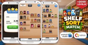 Shelf Sort Match – Android Studio Sorting Puzzle Game with AdMob Ads