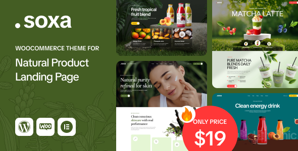 Soxa – Natural Product Landing Page WooCommerce Theme