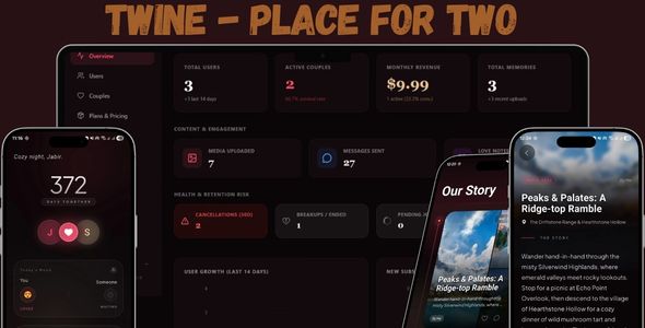 Twine | Couples Only Private Social Network Full Application