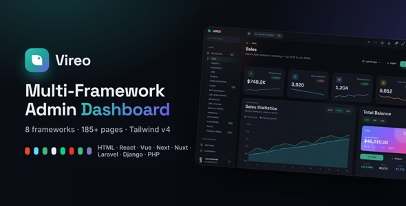 Vireo | Multipurpose Admin and Dashboard Template