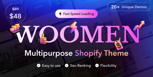 Woomen - The Multipurpose Premium Shopify Theme.