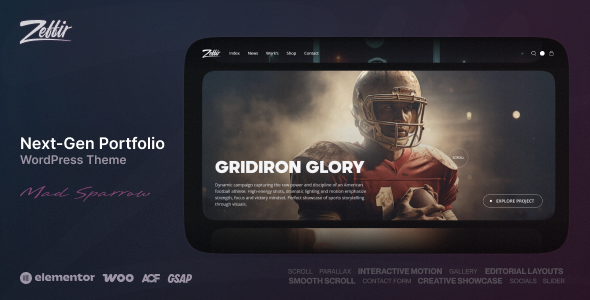 Zeffir – Creative Agency and Portfolio WordPress Theme