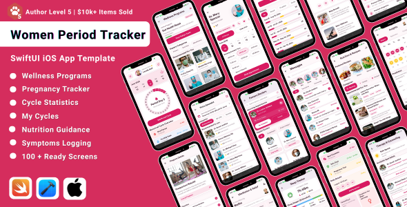Zentiv | Women’s Wellness and Period Tracker SwiftUI iOS App Template
