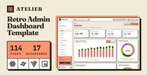 Atelier | Retro Style Admin  Dashboard Template