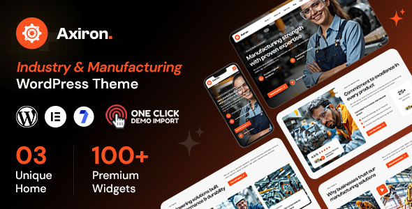 Axiron - Industry Manufacturing Factory WordPress Theme