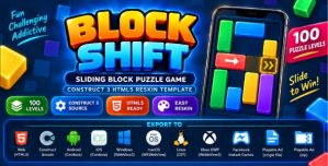 Block Shift | Sliding Block Puzzle Game – Construct 3 HTML5 Reskin Template