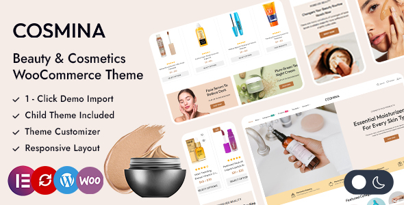 Cosmina - Skincare  Beauty Shop Elementor WooCommerce Theme
