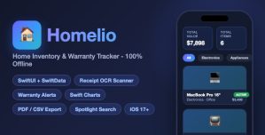 Homelio | Home Inventory and Warranty Tracker With Receipt Scanner, Charts and PDF Export – SwiftUI