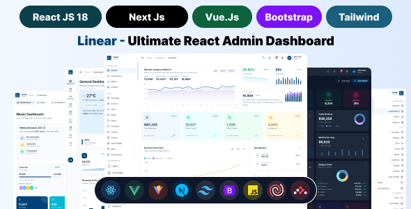 Liner - Premium React, Vuejs, Next.js, Bootstrap 5 HTML, Tailwindcss Admin Dashboard Template