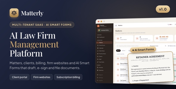 Matterly - AI Law Firm Management SaaS With Smart Forms