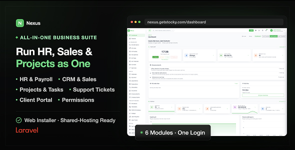 Nexus - HR, CRM Project Management System