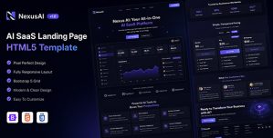 NexusAI – AI SaaS Landing Page Template