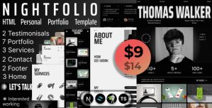 Nightfolio – HTML Personal Portfolio Template