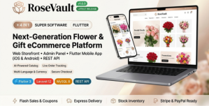 RoseVault | AI-Powered Flower and Gift Ecommerce Laravel and Flutter App