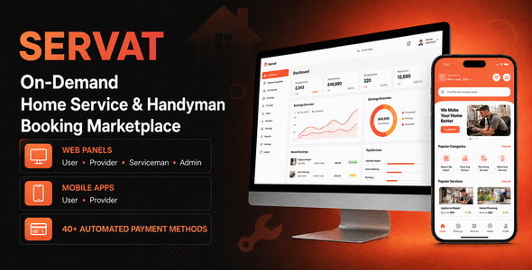 Servat | On-Demand Home Service and Handyman Booking Marketplace